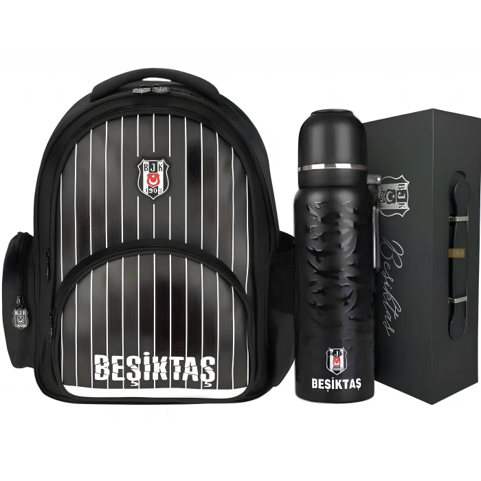 Beşiktaş Okul Sırt Çantası , Beşiktaş Lisanslı Kutulu Termos Matara Premium Set