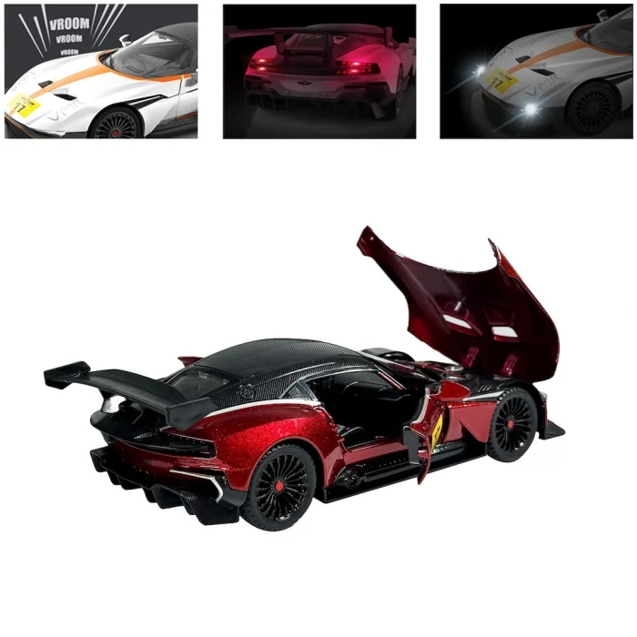 Sesli Ve Işıklı Metal Yarış Arabası Vardem Kutulu Çek Bırak 1:22