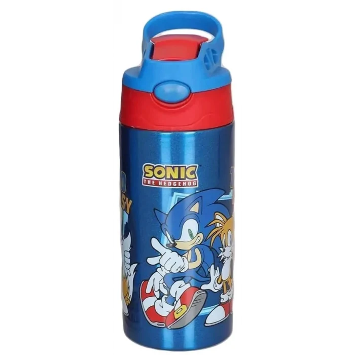 Sonic Boom Okul Çantası , Beslenme Çantası , Kalem Çantası - Sonic Çelik Matara 500 Ml Hediye