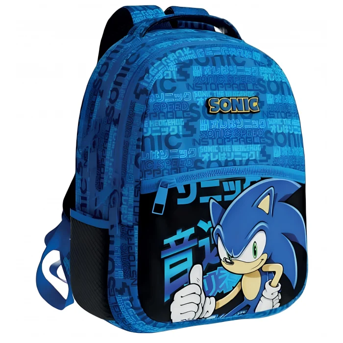 Sonic Boom Okul Çantası , Beslenme Çantası , Kalem Çantası - Sonic Çelik Matara 500 Ml Hediye