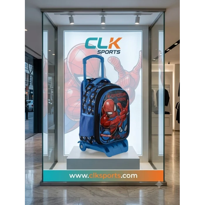 Spiderman Çekçekli Okul Çantası , Muggle Çift Gözlü Kalem Çantası - Suluk & Matara Hediye