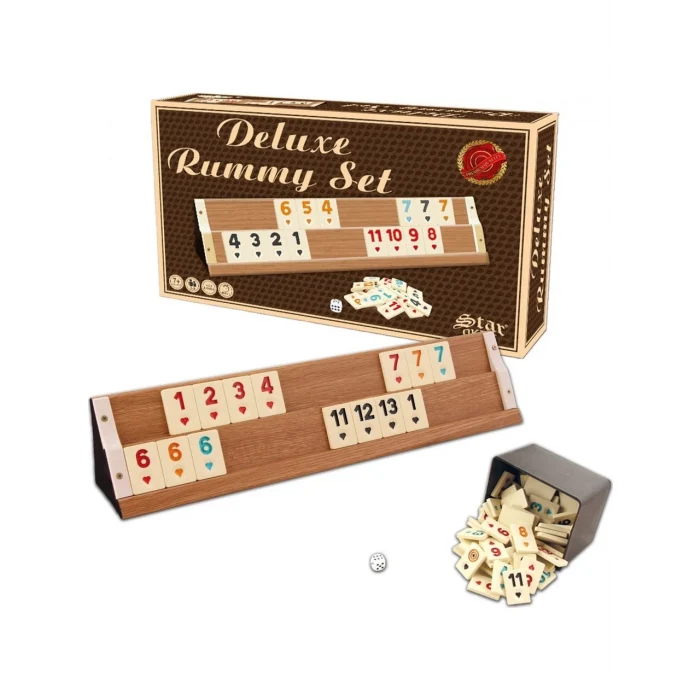 Star Deluxe Ahşap Okey Takımı - Büyük Boy 1.kalite Istaka 43 Cm