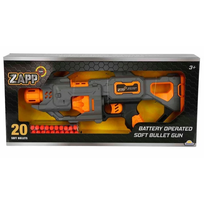 Zapp Toys 20 Mermili Sünger Dart Atan Silah 45 cm Antrasit