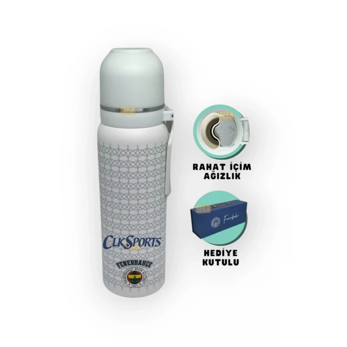 Fenerbahçe Okul-Sırt Çantası , Beslenme Çantası , Kalem Çantası - Lisanslı Bardaklı Çelik Termos Premium Set