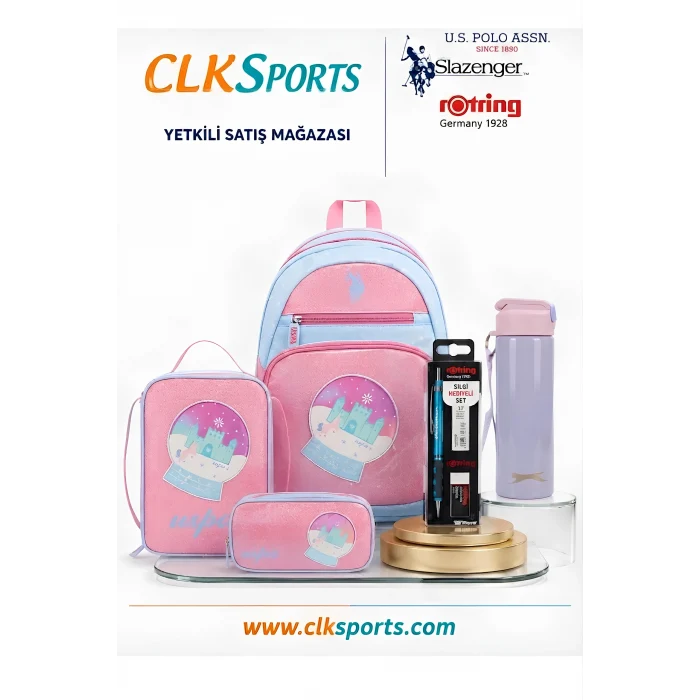 U.S. Polo Assn. Lux Okul Sırt Çantası , Beslenme Çantası , Kalem Çantası , Suluk Matara Seti