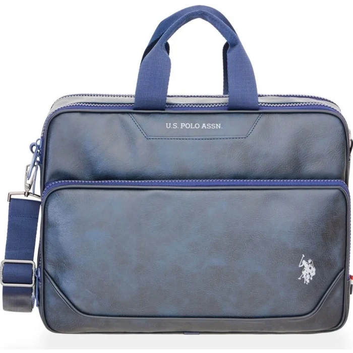 U.S.Polo Assn. Suni Deri Evrak Çantası