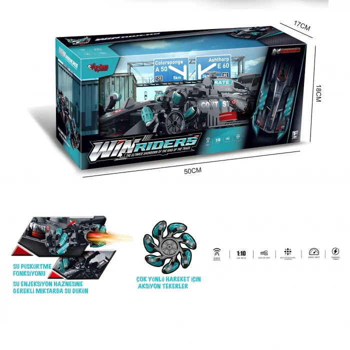 Vardem Buhar Çıkartan Akrobat Yarış Arabası , 1:10 Uzaktan Kumandalı Full Fonksiyon