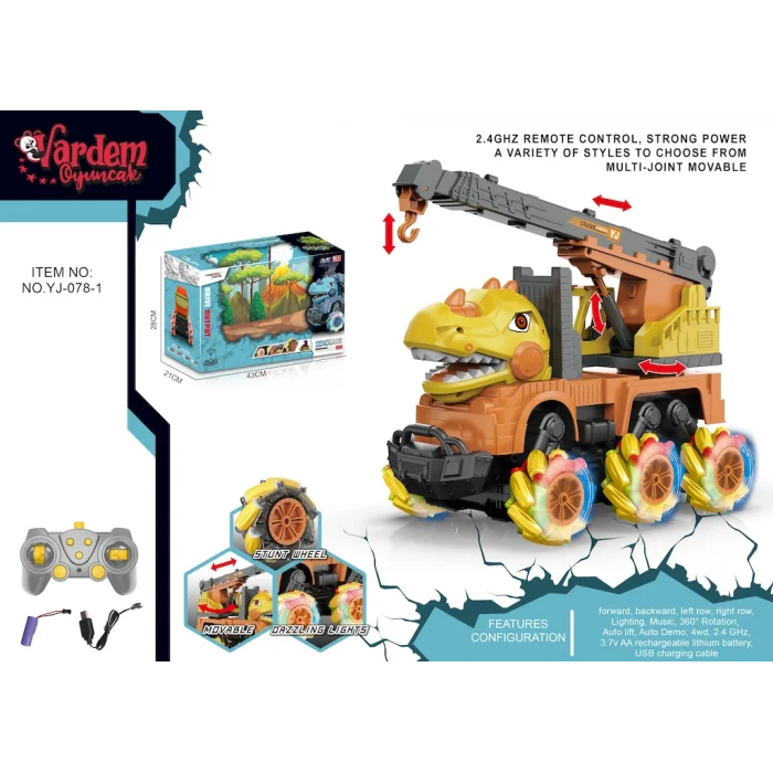 Vardem Dinozor Kamyon Vinç 1:14 Uzaktan Kumandalı Full Fonksiyon 2.4G