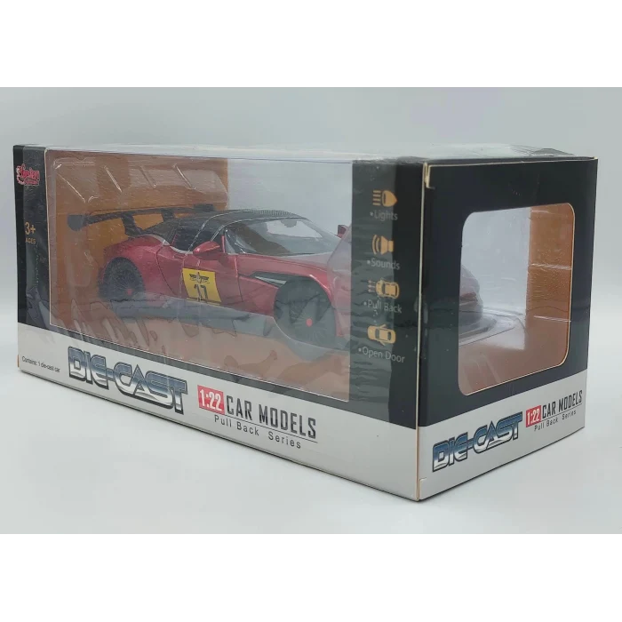 Vardem C-B 1:22 Sesli Ve Işıklı Yarış Arabası - Die Cast. - Kırmızı -  - Hediyelik