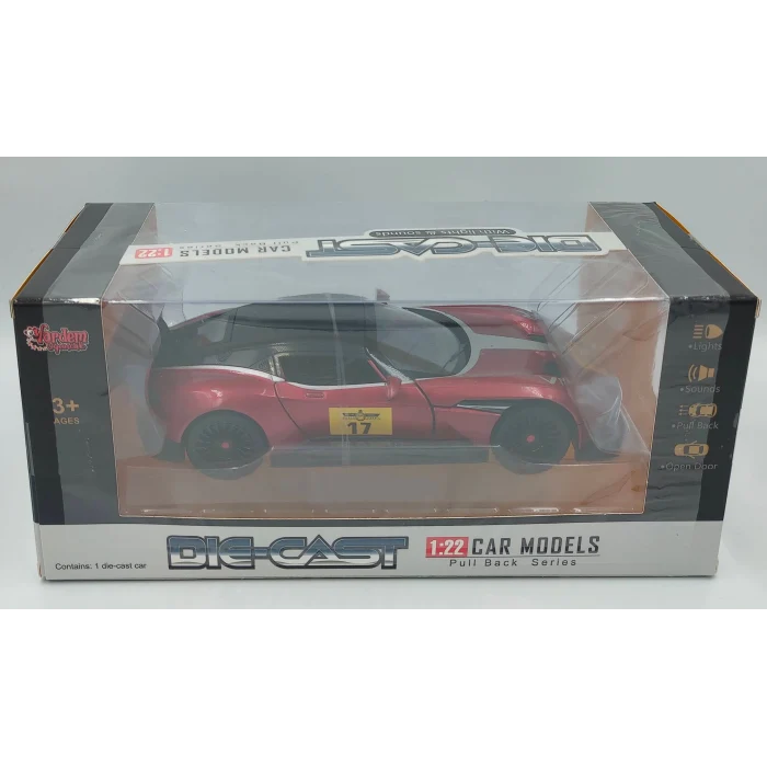 Vardem C-B 1:22 Sesli Ve Işıklı Yarış Arabası - Die Cast. - Kırmızı -  - Hediyelik