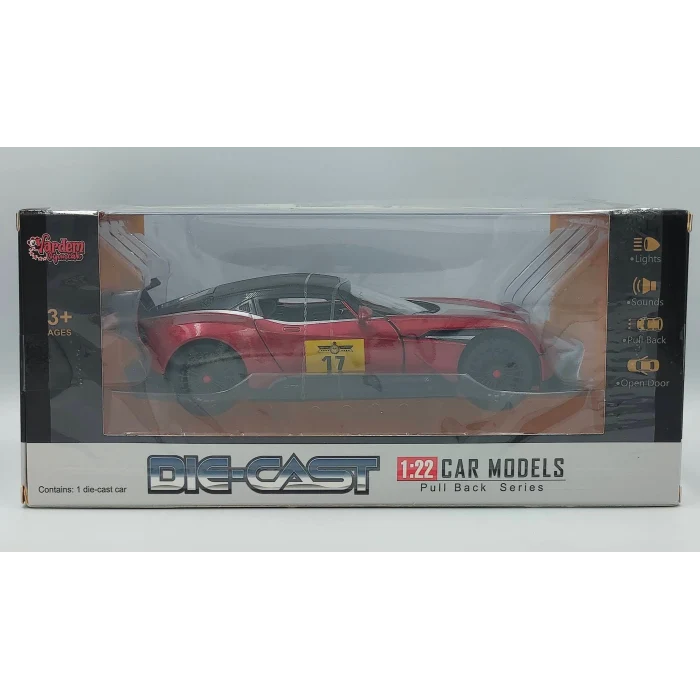 Vardem C-B 1:22 Sesli Ve Işıklı Yarış Arabası - Die Cast. - Kırmızı -  - Hediyelik