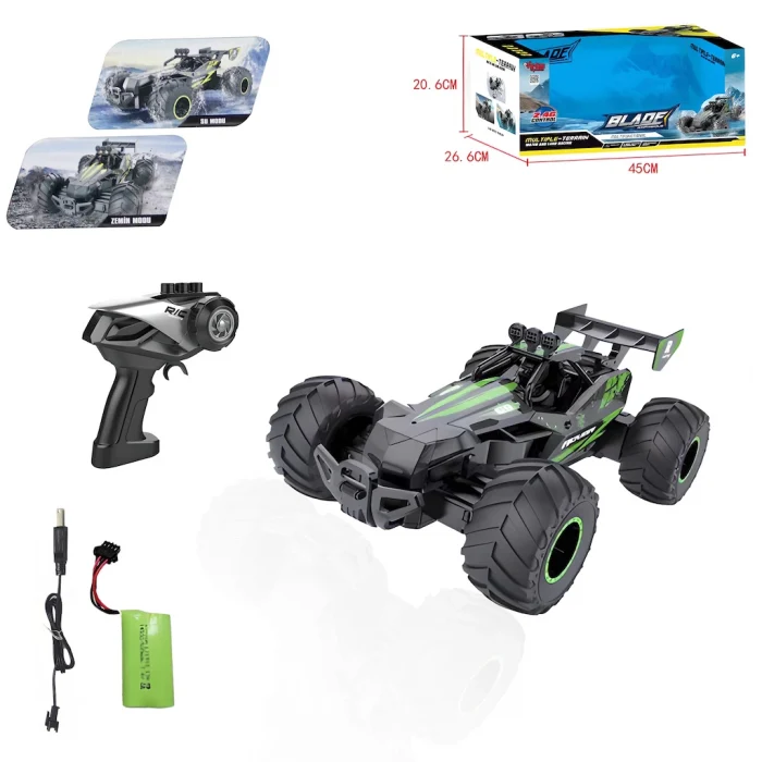 Uzaktan Kumandalı Full Fonksiyon Şarjlı 2.4 Ghz Blade Gösteri Arabası - Açık Yeşil