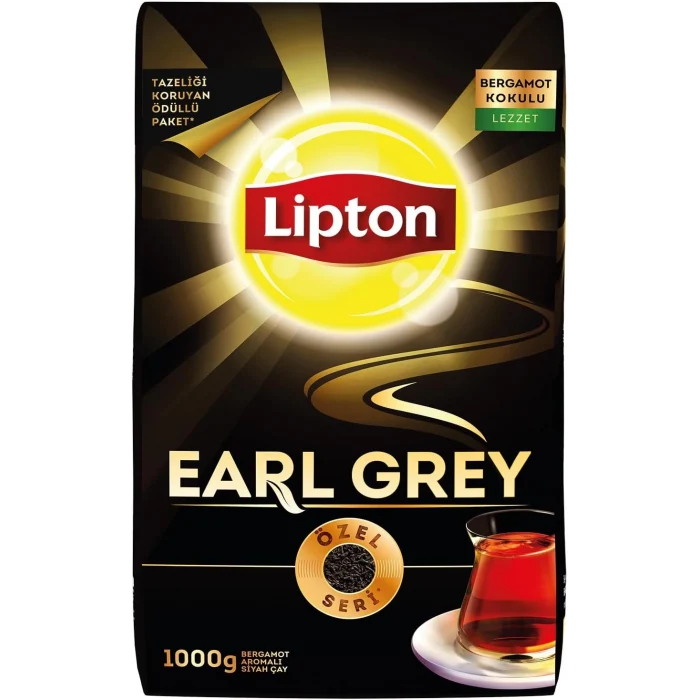 Lipton Earl Grey Dökme Bergamot Aromalı Siyah Çay Özel Seri 1000 GR