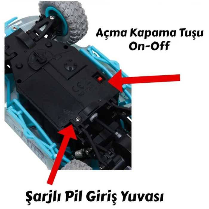Drift Araba (Course) Uzaktan Kumandalı Full Fonksiyon 2.4G Şarjlı 1:20 - Yeşil