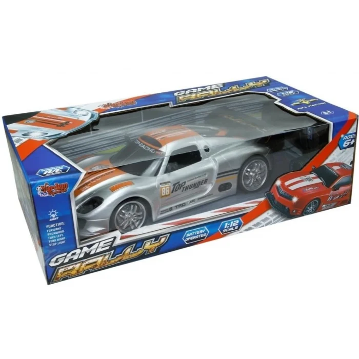 Uzaktan Kumandalı Full Fonksiyon Şarjlı Işıklı , 1:12 Ralli Arabası - Gri