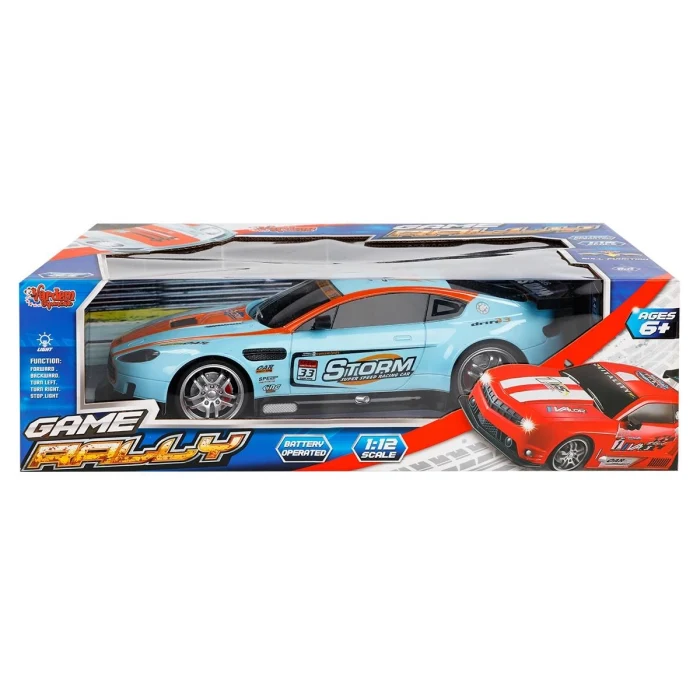 Vardem Ralli Arabası Uzaktan Kumandalı Full Fonksiyon Şarjlı Işıklı , 1:12 - Mavi