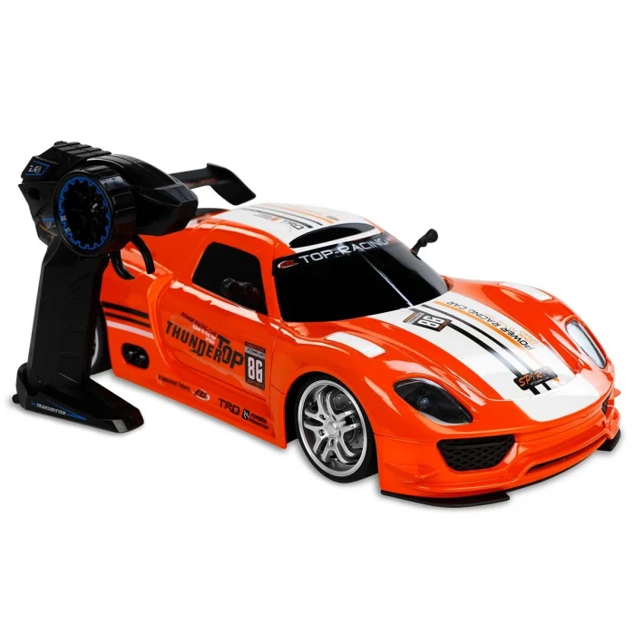 Ralli Arabası Uzaktan Kumandalı Full Fonksiyon Şarjlı Işıklı , 1:12 - Turuncu