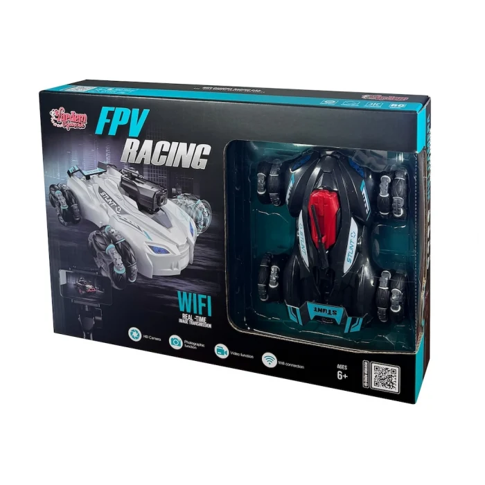 Vardem Uzaktan Kumandalı Kameralı Stunt Araba - Full Fonksiyon Şarjlı 2,4G Wifi - Siyah