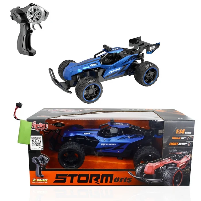 Uzaktan Kumandalı Full Fonksiyon Şarjlı 2.4 Ghz Blade Gösteri Arabası - Mavi