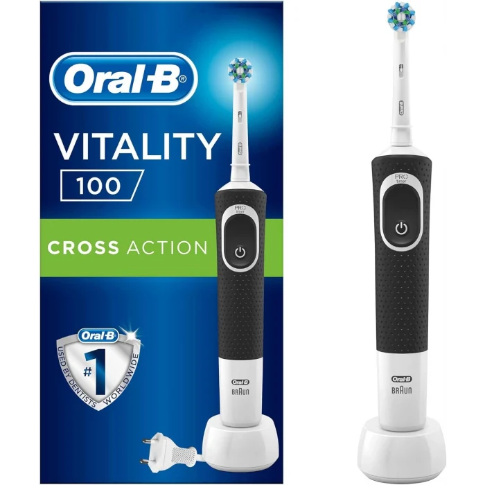 Oral-B Vitality D100 Cross Action Şarj Edilebilir Diş Fırçası Siyah