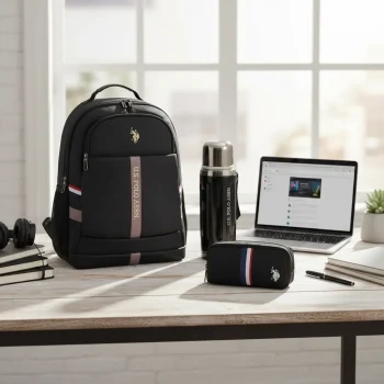 U.S. Polo Assn. Sırt Çantası , U.S. Polo Assn. Kalem Çantası - U.S. Polo Assn. Çelik Suluk Matara Hediye