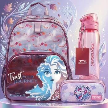 Frozen Lisanslı Okul Çantası , Çift Gözlü Kalem Çantası - Lisanslı Suluk Matara Hediye