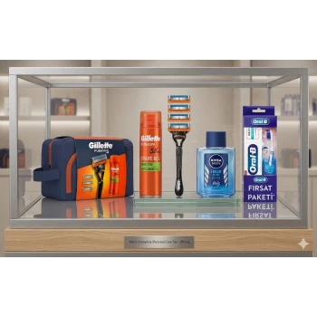 Gillette Fusion 4Up Tıraş Makinesi + Fusion Jel 200 ml + Nivea Men Deodorant 150 Ml+ Sensodyne Diş Macunu + Sensodyne Diş Fırçası +Çanta