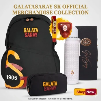 Lisanslı Sırt Çantası - Galatasaray Lisanslı Çift Katlı Çelik Termos Matara Set