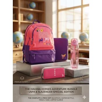 U.s. Polo Assn. Okul Sırt Çantası , U.S. Polo Assn. Kalem Çantası - Suluk & Matara Hediyeli