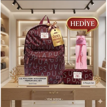 U.s. Polo Assn. Sırt Çantası , U.S. Polo Assn. Kalem Çantası - Suluk & Matara Hediyeli