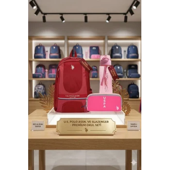 U.S.Polo Assn. Okul Sırt Çantası , Kalem Kutusu - Suluk&Matara Hediye