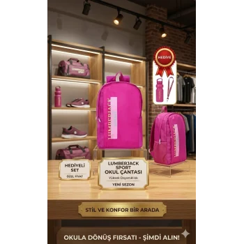 Lumberjack Sırt Çantası , Kalem Kutusu Seti , Suluk & Matara Hediye
