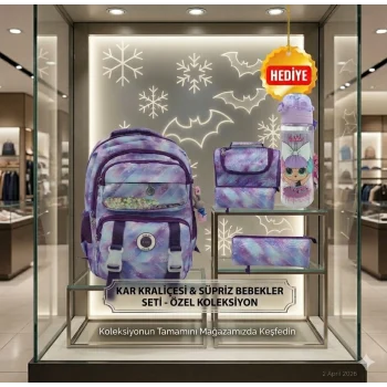 By Yıldız Astral Kids Gökkuşağı Okul Çantası&Beslenme Çantası&Kalemlik Seti - Suluk&Matara Hediyeli