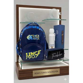 Fenerbahçe Okul-Sırt Çantası , Kalem Çantası - Lisanslı Bardaklı Kapak Çelik Termos Premium Set