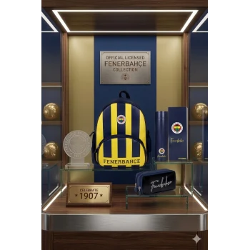 Fenerbahçe Suni Deri Anaokulu Çantası , Kalem Kutusu , Suluk&Matara Set