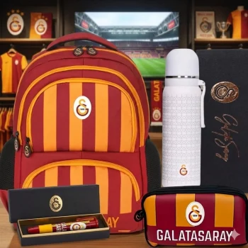 Galatasaray Okul Çantası , Kalem Çantası - Çelik Termos Matara Set