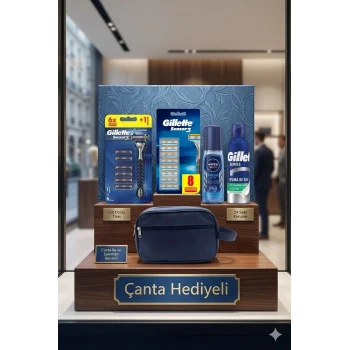 Gillette Sensor 3 Makine + 14lü Yedek Tıraş Bıçağı + Gillette Tıraş Köpüğü + Nivea For Men Fresh Pump