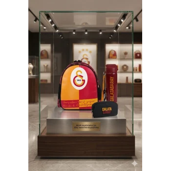 Galatasaray Lisanslı Anaokulu Çantası , Çift Gözlü Kalemlik - Lisanslı Suluk Matara Hediye