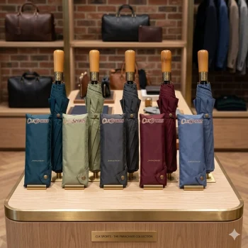 Parachase Premium Ahşap Saplı Otomatik Şemsiye - Çıtçıt Kılıflı