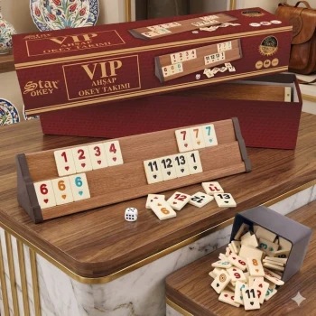 Star Vip Ahşap Okey Takımı