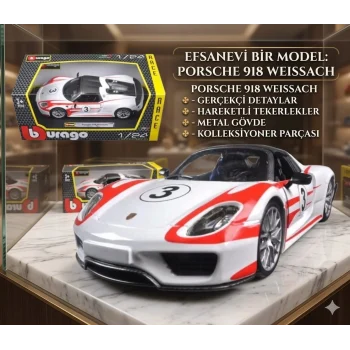 Porsche 918 Weissach Die Cast Araba , 1:24