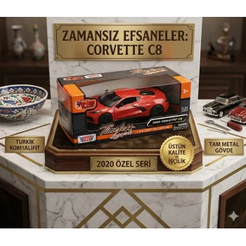 Chevrolet Corvette C8 Stingray 2020 Die Cast Model Araba , 1:24