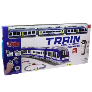 Vardem Uzaktan Kumandalı 49 Parça Işıklı 265 Cm Express Mavi Renk Tren Set