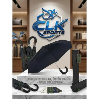 April Deri Saplı Baston Şemsiye