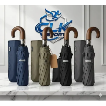 Parachase Ahşap Baston Saplı Tam Otomatik Şemsiye - Kılıf Hediyeli