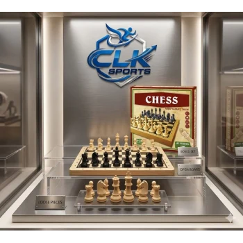 Star Chess Ahşap Satranç Takımı Plastik Satranç Taşlı 30x30cm