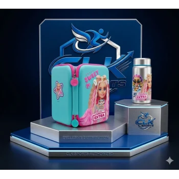 Barbie Büyük Kalem Çantası , Barbie Alüminyum Suluk & Matara 500 ML