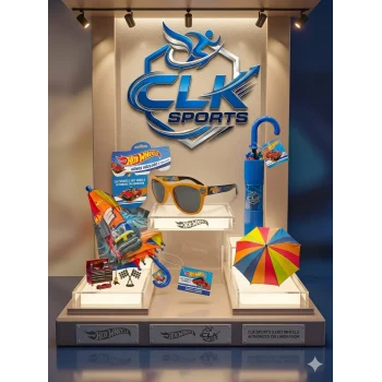 Hot Wheels Lisanslı Erkek Çocuk Şemsiyesi + Hot Wheels Lisanslı Gözlük İkili Set