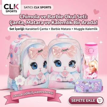 Chimola Kolej Anaokulu Sırt Çantası , Kalem Kutusu , Suluk & Matara