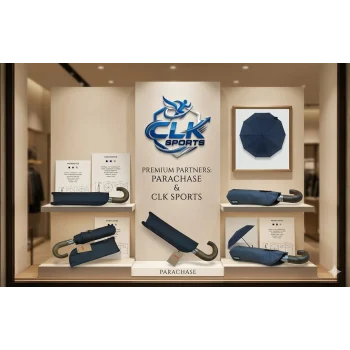 Parachase Ahşap Baston Saplı Tam Otomatik Şemsiye - Kılıf Hediyeli